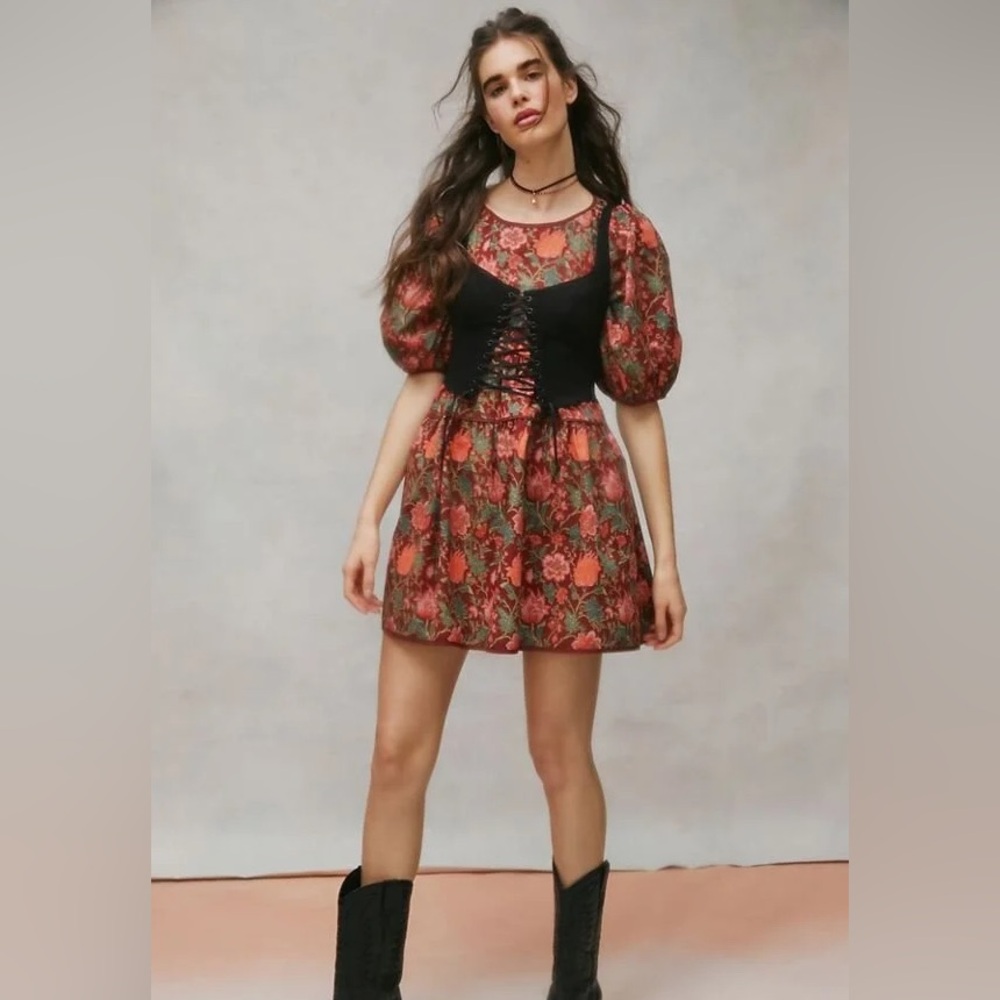 Laura Ashley for Urban Outfitters Floral Open-Back Dress